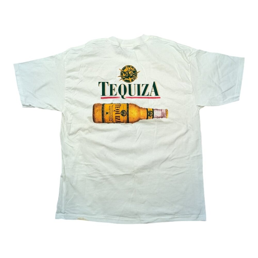 Vintage 90s Tequiza Anheuser-Busch Two Sided Graphic Promo Defunct Beer Shirt XL